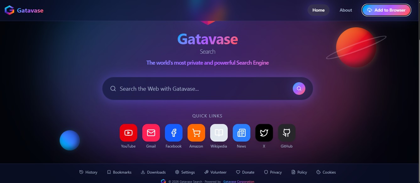 Gatavase Search Engine Interface